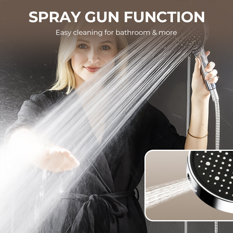 🚿 High-Pressure Adjustable Rainfall Shower Head – 360° Tilt 💧