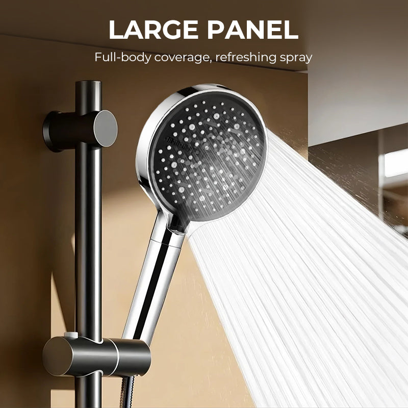 🚿 High-Pressure Adjustable Rainfall Shower Head – 360° Tilt 💧